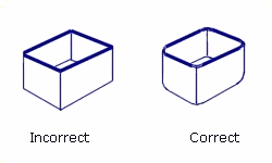 The optimal way to round the inside corners of injection molding parts