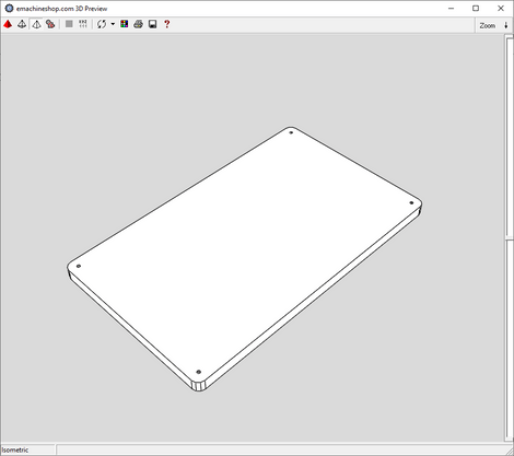 3D render of a custom box lid made in China Machine Shop CAD