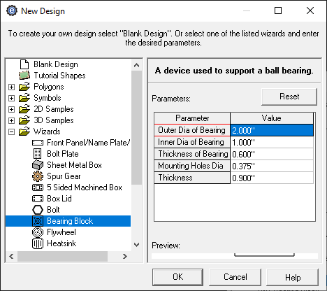 custom bearing block creator menu in China Machine Shop CAD