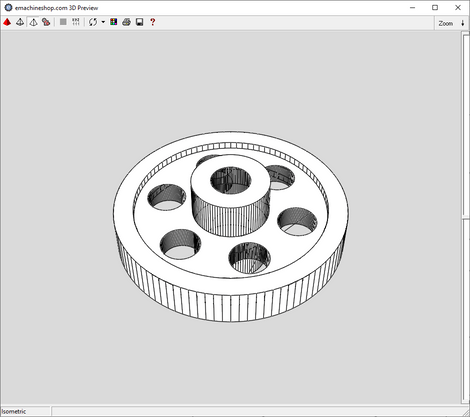 3D render of a custom flywheel made in China Machine Shop CAD