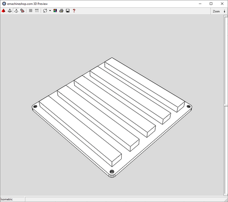 3D render of a heatsink made in China Machine Shop CAD