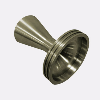 aluminum rocket nozzle made on a lathe