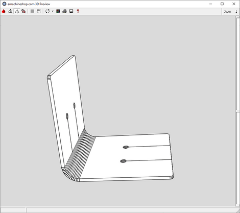 3D render of a custom L-Bracket in China Machine Shop CAD