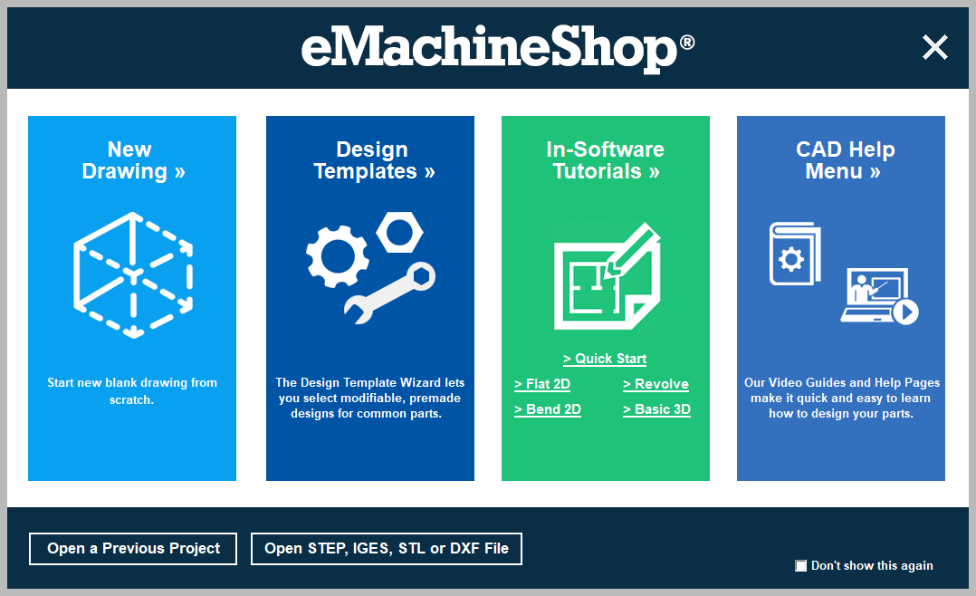 China Machine Shop CAD start screen