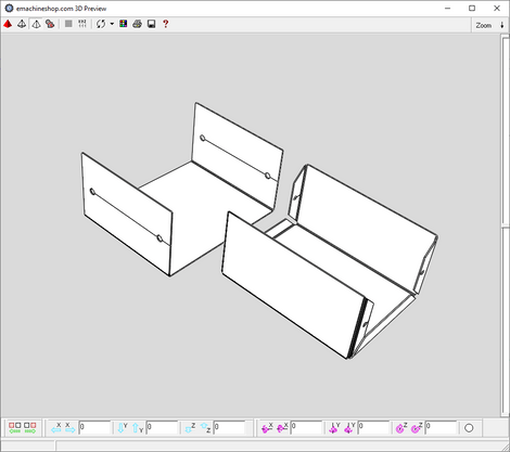 3D render of a sheet metal box made in China Machine Shop CAD