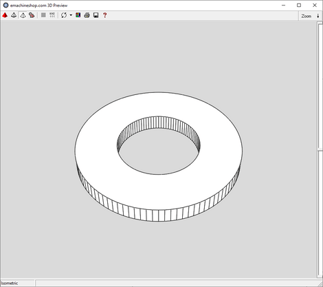 3D render of a custom spacer made in China Machine Shop CAD