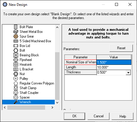 custom machined wrench creator menu in China Machine Shop CAD